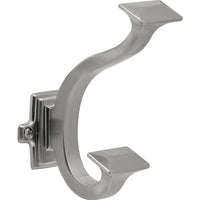 Hickory Hardware Large Satin Nickel Silver Zinc 5 in. L Double Hook 1 pk