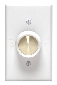 Leviton 5 amps Rotary Fan Control White 1 pk