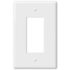 Amerelle Metro White 1 gang Ceramic Decorator Wall Plate 1 pk