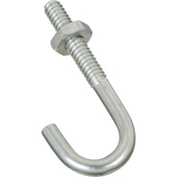 2195BC 3/16â€ x 1-7/8â€ J Bolts - Zinc Plated