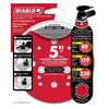 Diablo 5 in. Ceramic Blend Hook and Lock Sanding Disc Assorted Grit Assorted 7 pc