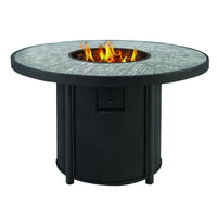 Living Accents 42 in. W Steel Round Propane Fire Pit