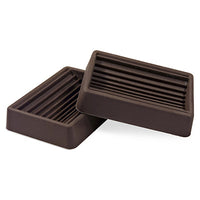 Rubber Bed Frame Caster Cup, Brown, 2 x 2.75-In., 2-Pk.