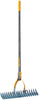 True Temper 61.5 in. 19 Tine Steel Adjustable Rake Wood Handle