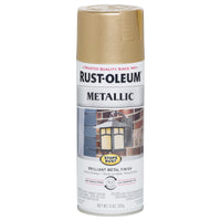 Rustoleum 286524 11 Oz Warm Gold Metallic Spray Paint (Pack of 6)