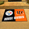 NFL House Divided - Steelers / Bengals House Divided Rug