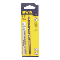 Irwin #2 X 3-7/8 in. L High Speed Steel Wire Gauge Bit Straight Shank 1 pc