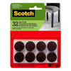 Scotch Felt Self Adhesive Protective Pad Brown Round 1 pk (Pack of 6)