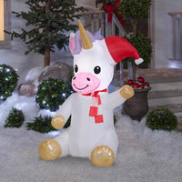 Gemmy Airblown Sitting Unicorn 5 ft. Inflatable