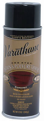 Varathane 243868 12 Oz Cabernet One Step Oil Based Stain & Polyurethane Spray (Pack of 6)