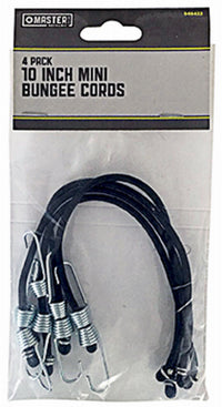 Keeper Assorted Bungee Cord 10 in. L X 0.16 in. 4 pk