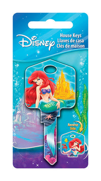 Howard Keys Disney Ariel And Friends House Key Blank Single sided For Kwikset and Titan Locks (Pack of 5)