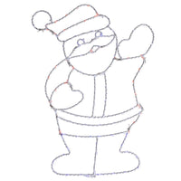 Celebrations LED Santa Silhouette 14 in. Hanging Decor (Pack of 8)