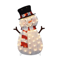 Candy Cane Lane Incandescent Clear Snowman 36 in. Yard Decor