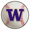 University of Washington Baseball Rug - 27in. Diameter