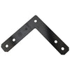 National Hardware 12 in. H X 2.5 in. W X 0.188 in. D Black Steel Flat Corner Plate