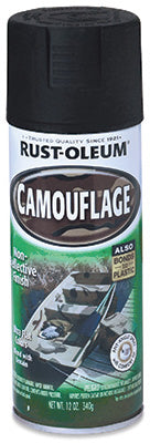 Rust-Oleum Specialty Flat Black Camouflage Spray Paint 12 oz. (Pack of 6)