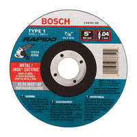 Bosch Rapido 5 in. D X 7/8 in. S Aluminum Oxide Abrasive Cut-Off Wheel (Pack of 25)