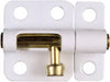 National Hardware Brass-Plated White Steel Window Bolt 2 in. L 1 pk