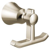 POLISHED NICKEL DOUBLE ROBE HOOK