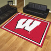 University of Wisconsin 8ft. x 10 ft. Plush Area Rug