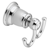 CHROME DOUBLE ROBE HOOK