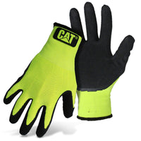 CAT Unisex Indoor/Outdoor Dipped Gloves High-Vis Green L 1 pair