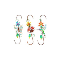 Meadow Creek Assorted Glass/Iron 15.35 in. H Decorative Hooks Outdoor Decoration (Pack of 24)