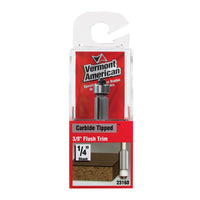 Vermont American 1/4 in. D X 3/8 in. X 2 in. L Carbide Tipped Flush Trim Router Bit