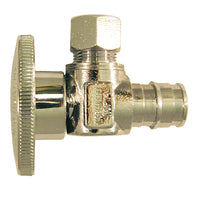 Apollo PEX A 1/2 in. Barb in to X 3/8 in. Compression Chrome Plated Stop Valve