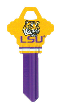 Hillman NCAA Louisiana State University House/Office Key Blank 68 SC1 Single  For Schlage Locks (Pack of 6)