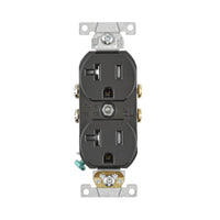 Leviton 20 amps 125 V Duplex Black Outlet 5-20R 1 pk