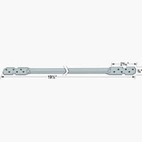 Simpson Strong-Tie 19.5 in. H X 0.75 in. W 22 Ga. Galvanized Steel Tension Bridging