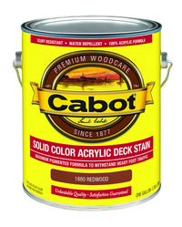 Cabot Solid Color Acrylic Stain & Sealer Solid Redwood Acrylic Deck Stain 1 gal (Pack of 4)