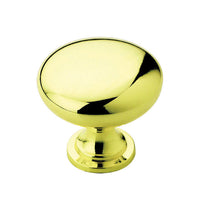 Amerock Allison Round Cabinet Knob 1-1/4 in. D 1-1/8 in. Polished Brass 1 pk