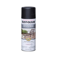 Rust-Oleum Black Stops Rust Textured Enamel Spray Paint 12 oz. (Pack of 6)