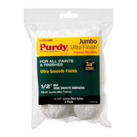 Purdy Ultra Finish Microfiber 4.5 in. W X 1/2 in. Jumbo Mini Paint Roller Cover 2 pk