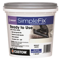 Custom Building Products SimpleFix Indoor White Grout 1 qt. (Pack of 6)