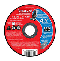 Diablo 4-1/2 in. D X 7/8 in. Aluminum Oxide Metal Cut-Off Disc 1 pk