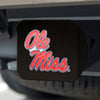 University of Mississippi (Ole Miss) Black Metal Hitch Cover - 3D Color Emblem