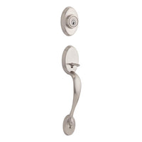 Kwikset Chelsea Satin Nickel Entry Handleset 1-3/4 in.