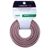 Monster Just Hook It Up 100 ft. L Ivory Telephone Station Wire