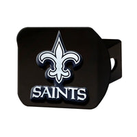 NFL - New Orleans Saints  Black Metal Hitch Cover