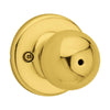 Kwikset  Polo  Polished Brass  Steel  Privacy Knob  3  Right or Left Handed