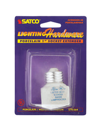 Satco Porcelain Medium Base Socket Extender 1 pk