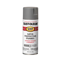 Rust-Oleum Stops Rust Satin Coastal Gray 6 to 10 sq. ft. Coverage Spray Paint 12 oz. (Pack of 6)