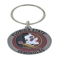 Hillman Florida State Seminoles Metal Silver Decorative Key Chain (Pack of 3)