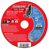 Diablo Steel Demon 5 in. D X 7/8 in. S Steel Metal Cut-Off Disc 1 pc (Pack of 10)