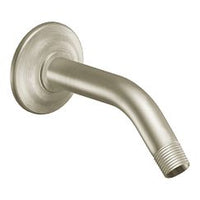 Brushed nickel shower arm