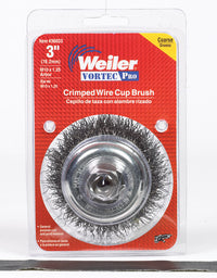 Weiler Vortec Pro 3 in. D X M10 x 1.25 Crimped Steel Crimped Wire Cup Brush 14000 rpm 1 pc